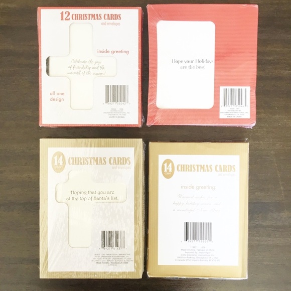 Vintage Lot Of Christmas Cards & Hallmark Of 5 New Boxes Christmas House - Picture 5 of 5